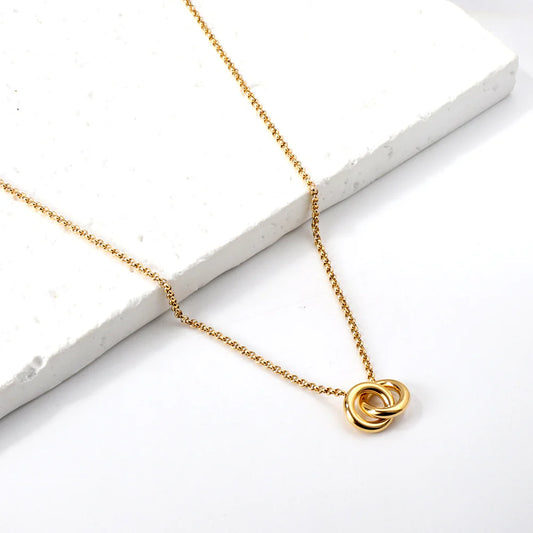 Double circle pendant necklace AA5501